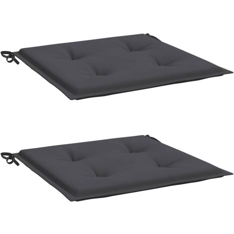 Coussins de chaise de jardin lot de 2 anthracite 50x50x3 cm vidaXL