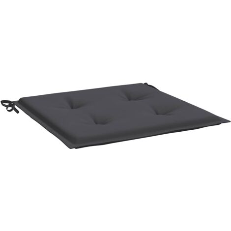 Coussins de chaise de jardin lot de 2 anthracite 50x50x3 cm vidaXL