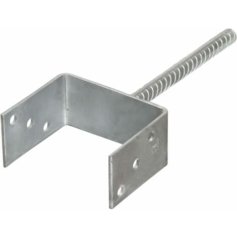 Piquets de clôture 6 pcs Argenté 12x6x30 cm Acier galvanisé vidaXL
