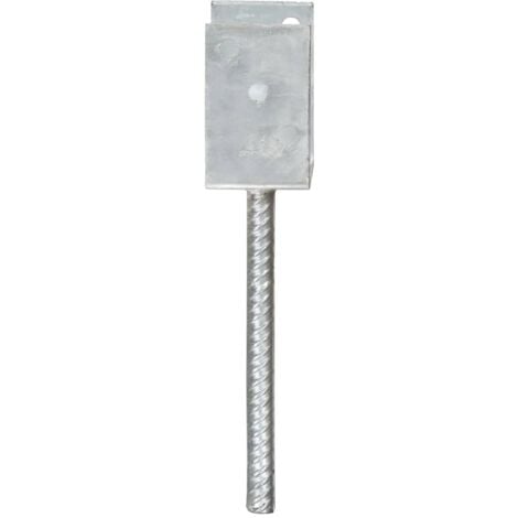 Piquets de clôture 6 pcs Argenté 12x6x30 cm Acier galvanisé vidaXL