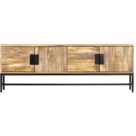 Meuble TV 140x30x50 cm Bois massif de manguier vidaXL