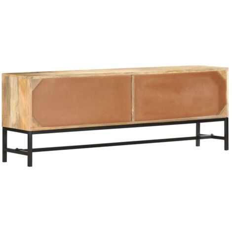 Meuble TV 140x30x50 cm Bois massif de manguier vidaXL