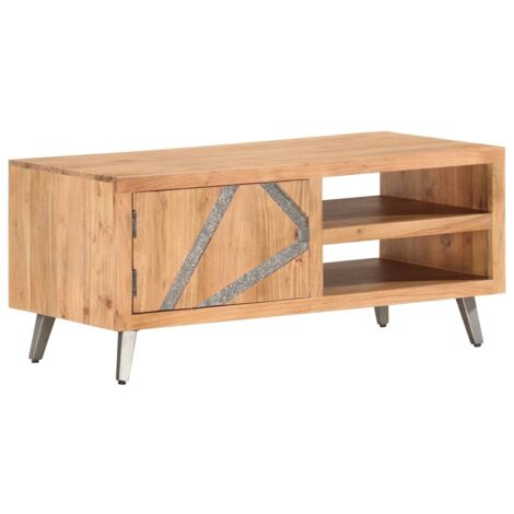 Table basse 90x45x40 cm Bois d'acacia massif vidaXL (1/5)