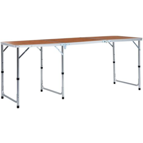 Table pliable de camping Aluminium 180x60 cm vidaXL (1/5)