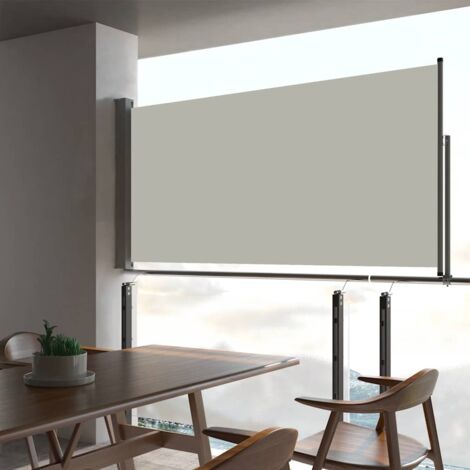Auvent latéral rétractable de patio 80x300 cm Crème vidaXL (1/7)