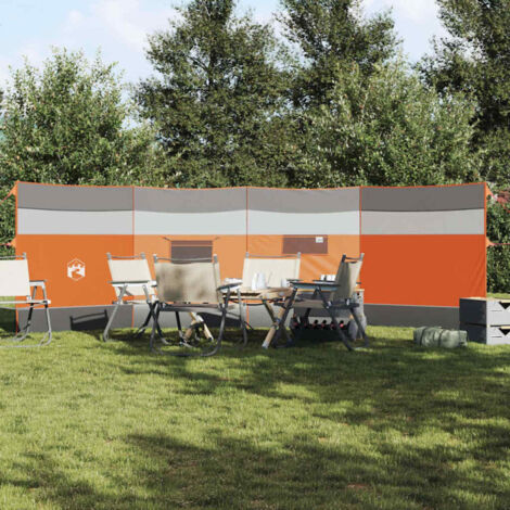 Brise-vent de camping gris et orange 510x153 cm imperméable vidaXL (1/5)