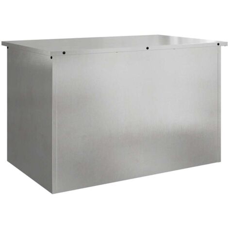 vidaXL Boîte de Rangement Extérieure Argent 80 x 50,5 x 50 cm Acier