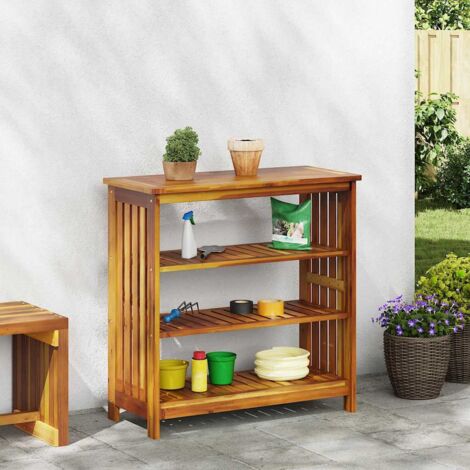 Armoire de jardin Naturel 90 x 40 x 90cm Bois d'Acacia Massif vidaXL