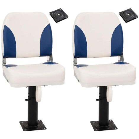 Sièges bateau lot de 2 piédestal hauteur réglable pivotant 360° vidaXL (1/5)