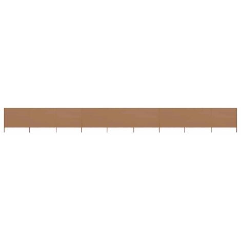 Paravent 9 panneaux Tissu 1200 x 160 cm Taupe vidaXL