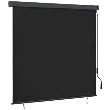 Vidaxl – Store roulant d'extérieur 160x250 cm – Tissu polyester respirant – Mécanisme à manivelle – Blocage des UV et de la chaleur