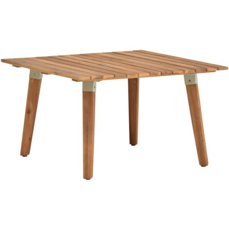Vidaxl – Table basse de jardin 60x60x36 cm en bois d'acacia massif – Résistante aux intempéries – Finition à l'huile naturelle – Design à lattes (1/5)