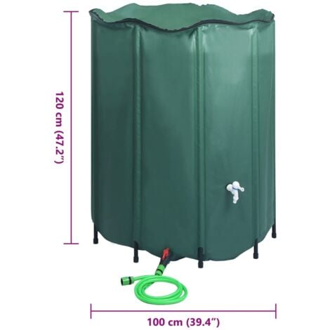 Réservoir pliable d'eau de pluie avec robinet 1000 L vidaXL