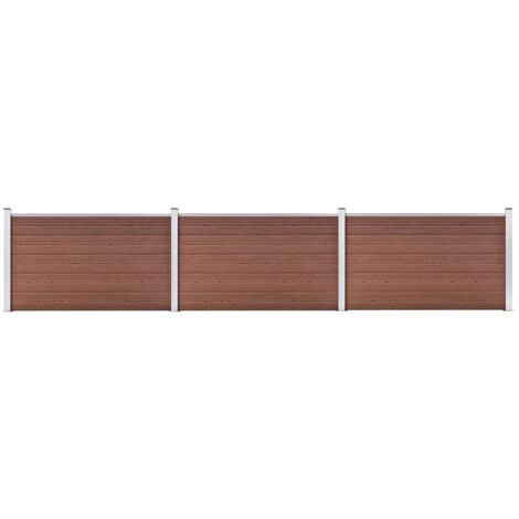 vidaXL Clôture de jardin WPC 526x106 cm Marron
