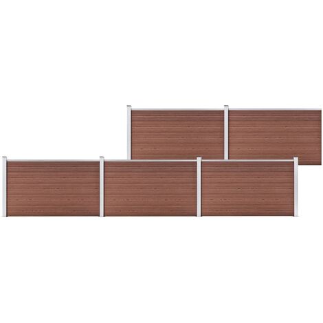 vidaXL Clôture de jardin WPC 872x106 cm Marron