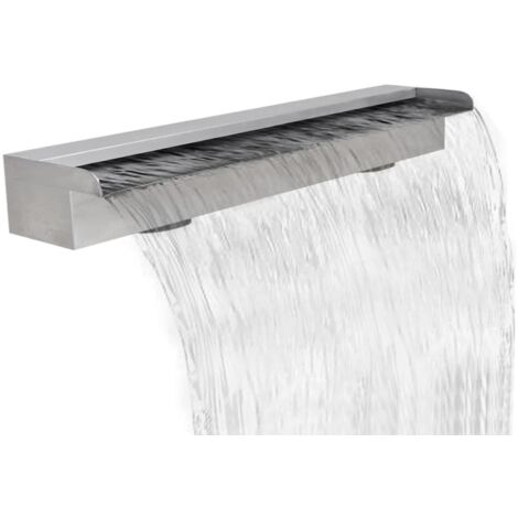 Lame d'eau rectangulaire pour piscine Acier inoxydable 90 cm vidaXL (1/5)