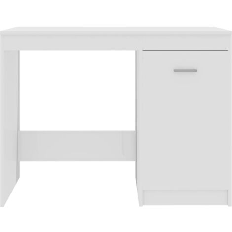 vidaXL Desk High Gloss White 100x50x76 cm Engineered Wood