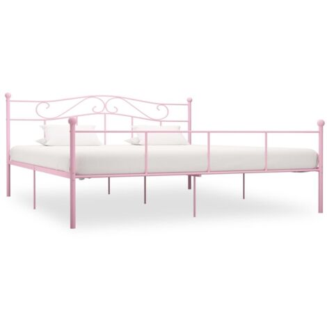 Cadre de lit Rose Métal 200x200 cm vidaXL (1/5)