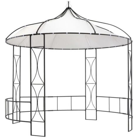 Belvédère 300 x 290 cm Blanc Rond (1/5)