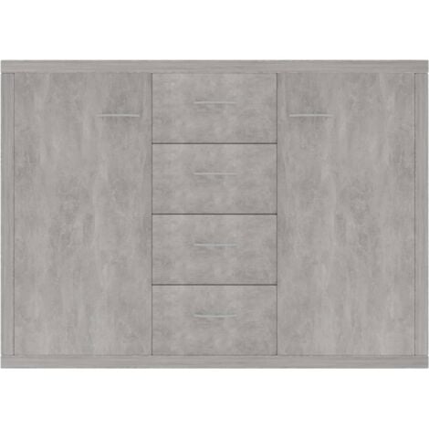 Buffet Gris béton 88x30x65 cm Bois d'ingénierie vidaXL