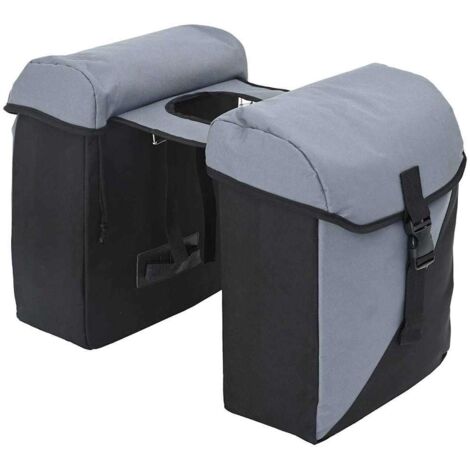 Sac à vélo Gris et Noir 31,5 x 15,5 x 40 cm Polyester vidaXL (1/5)