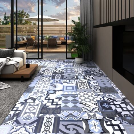 Vidaxl – Dalle de sol PVC autoadhésive 5,11 m² – 55 planches 30,5 x 30,5 cm – Résistante à l'eau et antidérapante – Isolation thermique et insonorisée