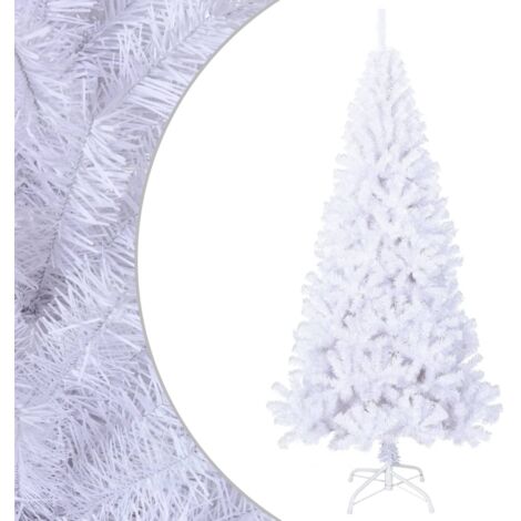Arbre de Noël artificiel avec branches épaisses blanc 240cm PVC vidaXL