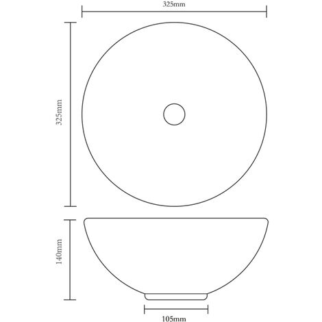 Lavabo de salle de bain Céramique Rond Blanc vidaXL