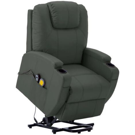 Fauteuil de massage Anthracite Similicuir vidaXL (1/5)