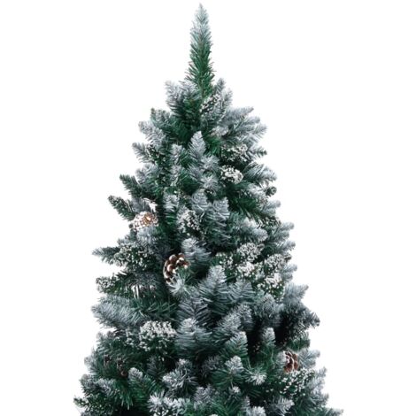 Sapin De Noel Avec Pommes De Pin Et Neige Blanche 180 Cm