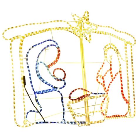 Crèche De Noël Lumineuse SOARS Avec 240 LEDs Blanc Chaud - Dimensions 110x30x180 Cm, Résistante Aux Intempéries, Pour Intérieur/extérieur