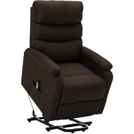 Fauteuil Marron foncé Tissu vidaXL (1/5)