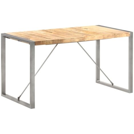 Table à manger 140x70x75 cm bois de manguier massif brut vidaXL