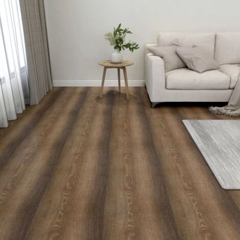 Dalles de plancher autoadhésives 55 pcs PVC 5,11 m² marron vidaXL