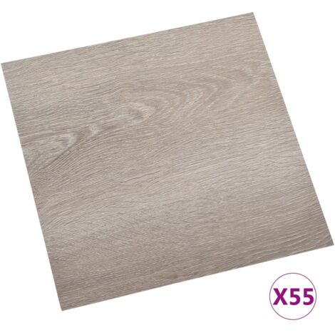 Dalles de plancher autoadhésives 55 pcs PVC 5,11 m² taupe vidaXL
