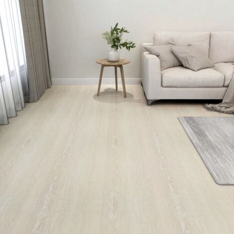 Dalles de plancher autoadhésives 55 pcs PVC 5,11 m² beige vidaXL
