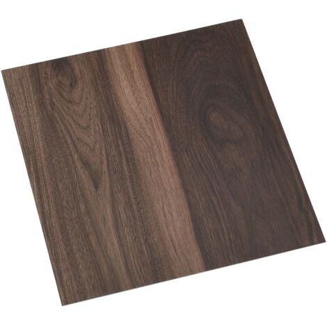Dalles de plancher autoadhésives 55pcs PVC 5,11 m² marron foncé vidaXL