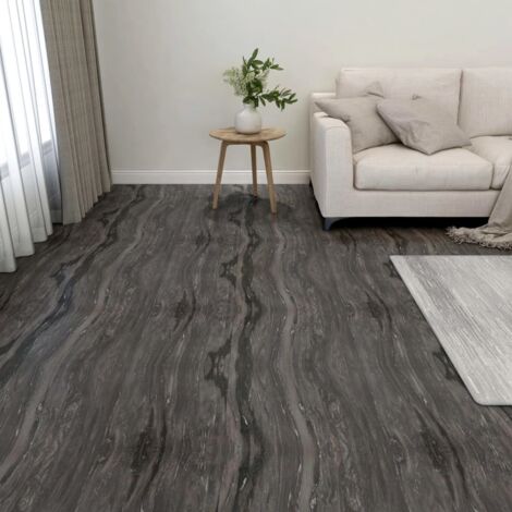Dalles de plancher autoadhésives 55 pcs PVC 5,11 m² gris foncé vidaXL