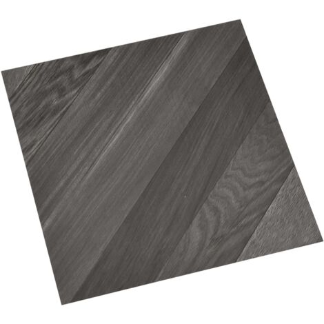Dalles de plancher autoadhésives 55 pcs PVC 5,11 m² gris rayé vidaXL