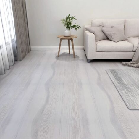 Dalles de plancher autoadhésives 55 pcs PVC 5,11 m² gris clair vidaXL