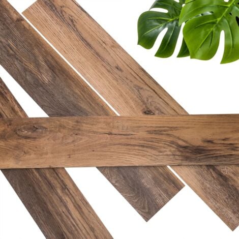Planches d'aspect de bois Marron terre d'ombre WallArt