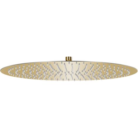 vidaXL Rain Shower Head Stainless Steel 50 cm Round Gold