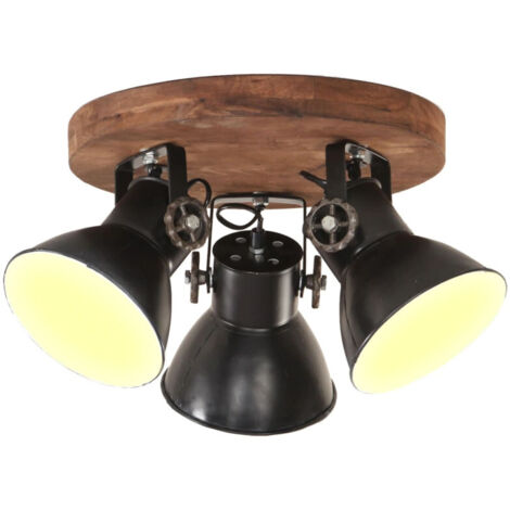 Plafonnier industriel 25 W Noir 42x27 cm E27 vidaXL (1/5)