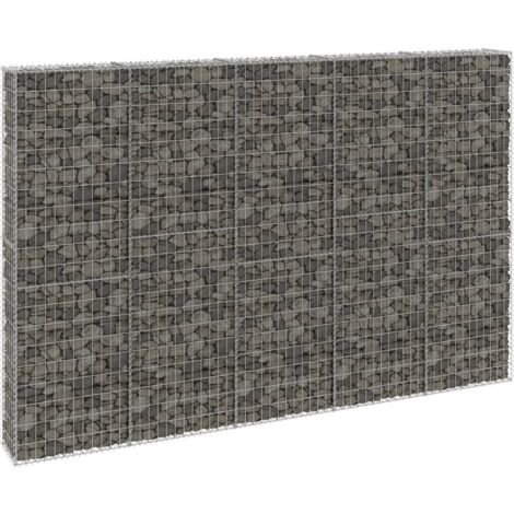 Vidaxl – Mur en gabion 300x30x200 cm – Acier galvanisé résistant aux intempéries – Couvercles inclus – Pour murs de soutènement