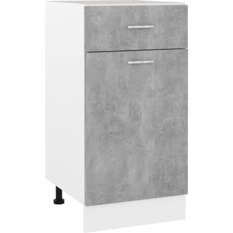 Armoire de plancher à tiroir Gris béton Bois d’ingénierie vidaXL