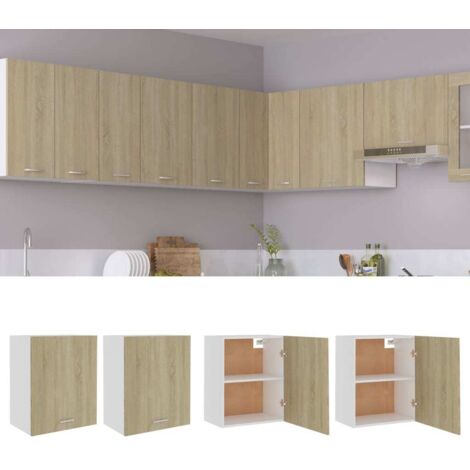 Armoires suspendues 2 pièces "Lyon" Chêne Sonoma 50x31x60 cm Bois d'ingénierie vidaXL