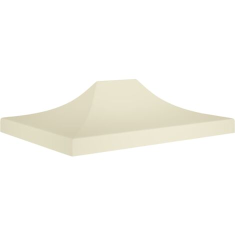 Toit de tente de réception 4x3 m Crème 270 g/m² vidaXL