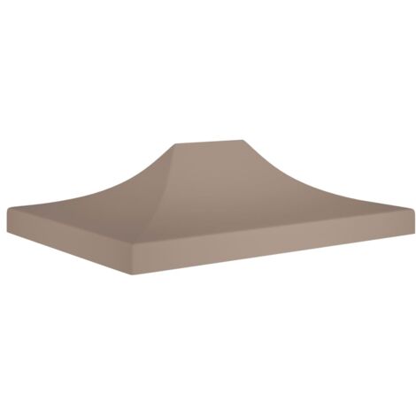 Toit de tente de réception 4x3 m Taupe 270 g/m² vidaXL (1/7)