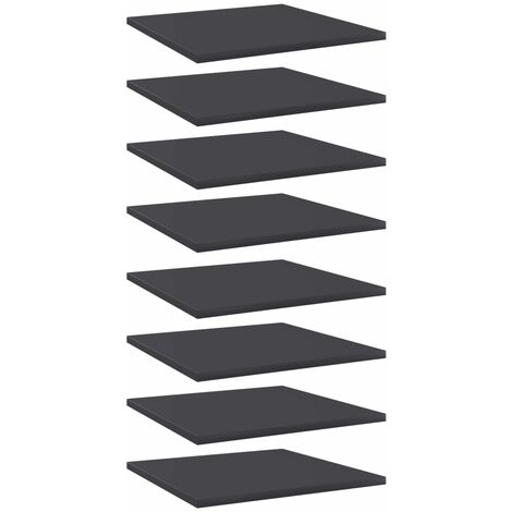 Panneaux de bibliothèque 8 pcs gris bois d’ingénierie vidaXL (1/5)