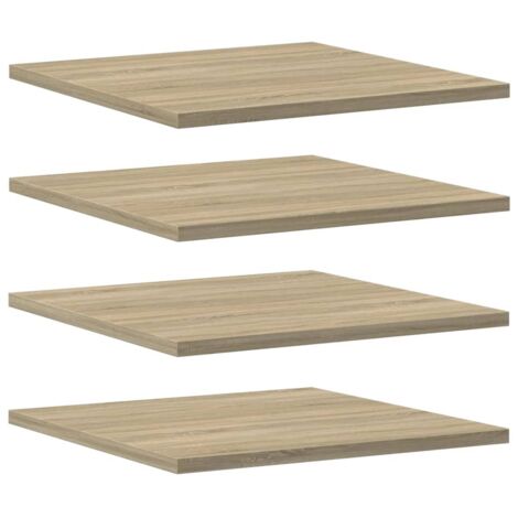 Vidaxl – Panneaux d'étagère 4 pcs 40x40x1.5 cm – Bois d'ingénierie chêne sonoma – Faciles à nettoyer – Pour rangement supplémentaire